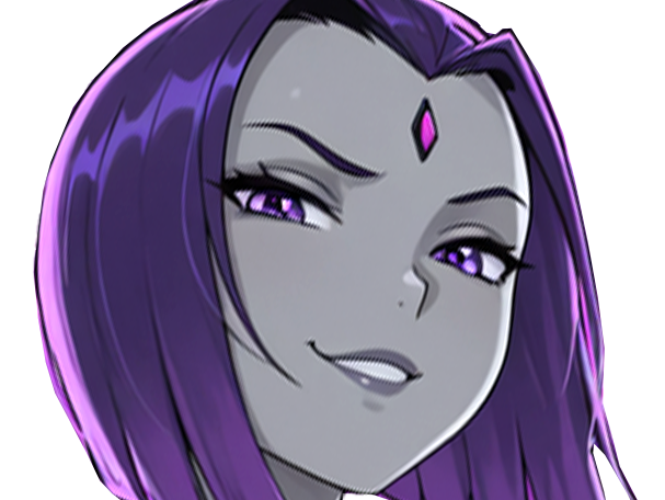 raven teen titans violet pourpre dc comics demi demone trichoporphyree indigo