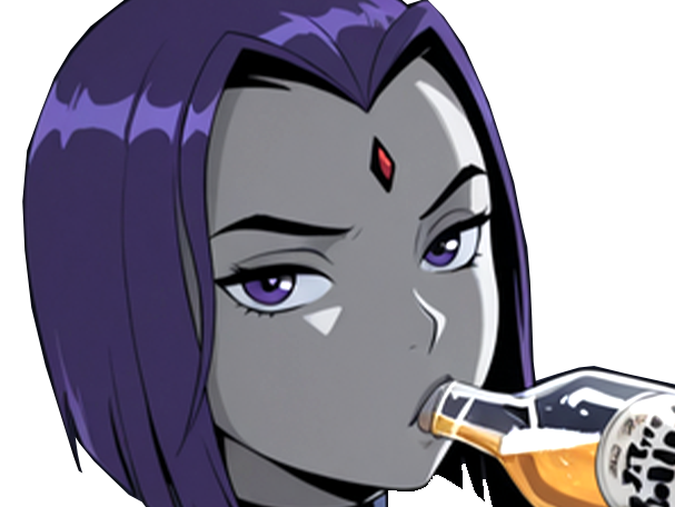 raven teen titans violet pourpre dc comics demi demone trichoporphyree indigo