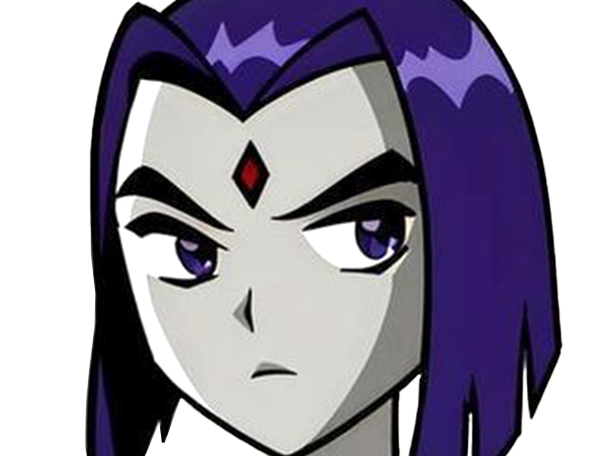 raven teen titans violet pourpre dc comics demi demone trichoporphyree indigo