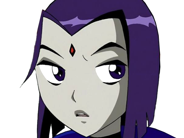 raven teen titans violet pourpre dc comics demi demone trichoporphyree indigo