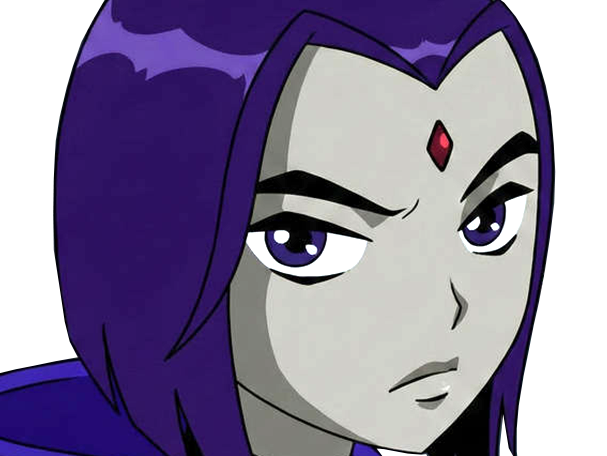 raven teen titans violet pourpre dc comics demi demone trichoporphyree indigo