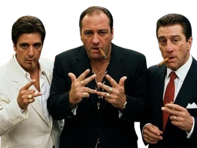 mafia trio al pacino jimmy conway tony soprano montana capone gangster italia aura costume cosanostra