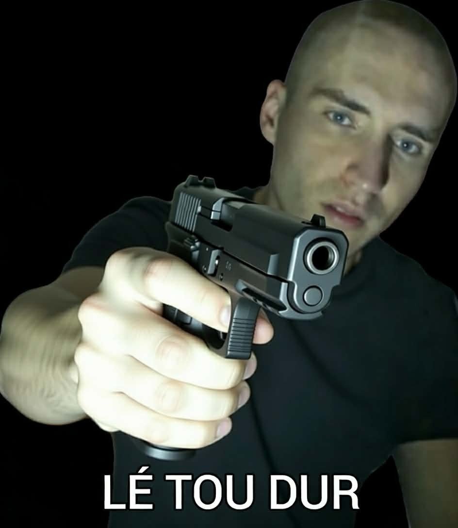 valentin kuntz dentifrice tout dur paprika letoudur psycho msa fou tare chauve flingue arme pistolet