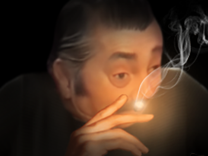 noir obscure obscurite nuit lumiere sombre flamme allumette abasourdi choque ahi choc surpris cigarette fume