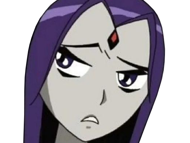 raven teen titans violet pourpre dc comics demi demone trichoporphyree indigo