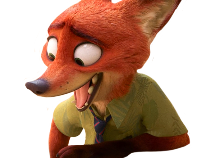 nick wilde zootopia renard zootopie disney furry rire joyeux