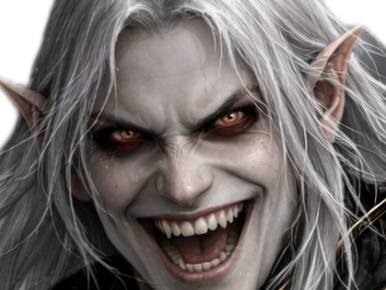 elfe blanc albinos mechant fou homme