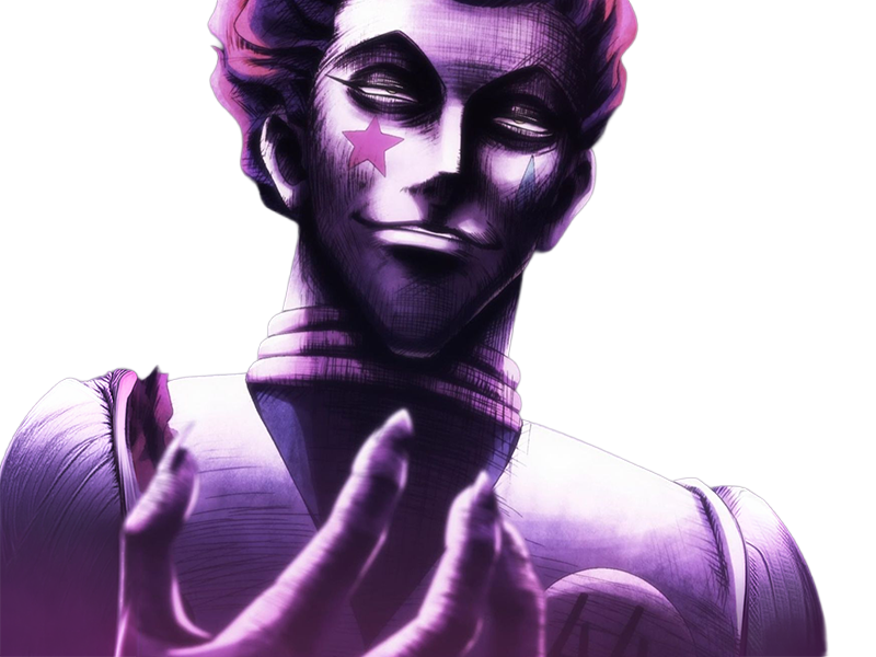 hisoka morow hunter x hunterxhunter anime manga cheveux-rouge yeux-jaunes clown magicien nen transformation assassin sociopathe