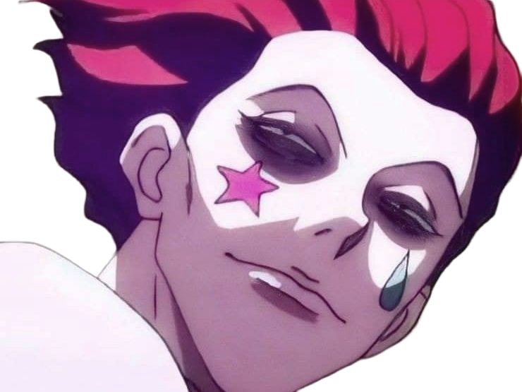 hisoka morow hunter x hunterxhunter anime manga cheveux-rouge yeux-jaunes clown magicien nen transformation assassin sociopathe