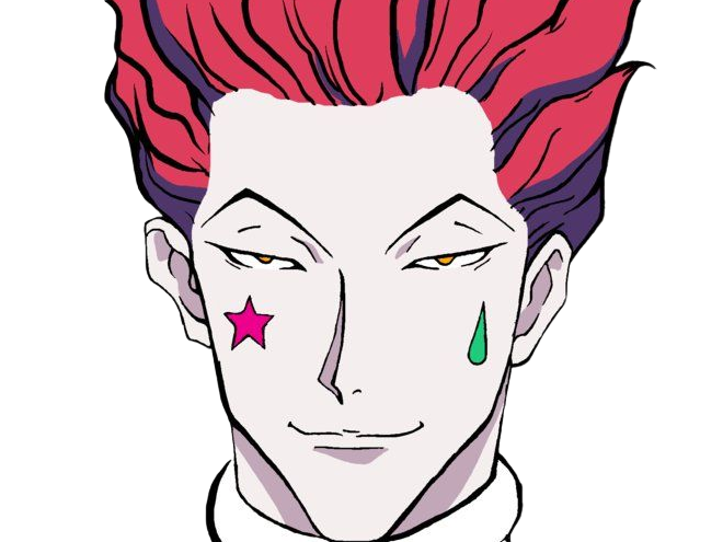 hisoka morow hunter x hunterxhunter anime manga cheveux-rouge yeux-jaunes clown magicien nen transformation assassin sociopathe