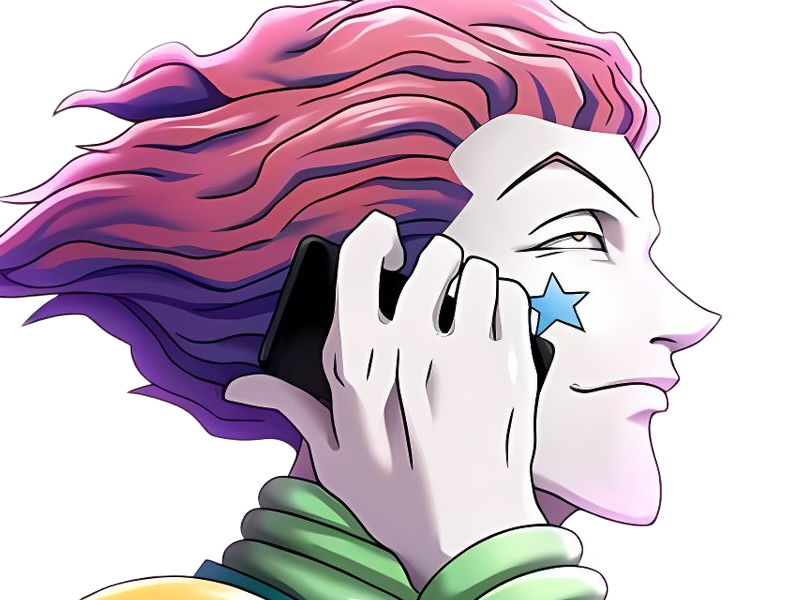 hisoka morow hunter x hunterxhunter anime manga cheveux-rouge yeux-jaunes clown magicien nen transformation assassin sociopathe