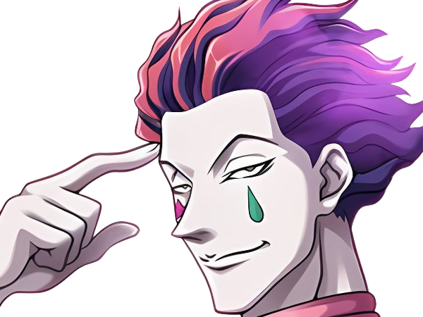 hisoka morow hunter x hunterxhunter anime manga cheveux-rouge yeux-jaunes clown magicien nen transformation assassin sociopathe
