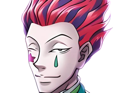 Sticker hisoka morow hunter x hunterxhunter anime manga cheveux rouge yeux jaunes clown magicien nen transformation assassin sociopathe par Dark-63