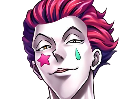 hisoka morow hunter x hunterxhunter anime manga cheveux-rouge yeux-jaunes clown magicien nen transformation assassin sociopathe