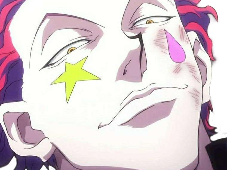 hisoka morow hunter x hunterxhunter anime manga cheveux-rouge yeux-jaunes clown magicien nen transformation assassin sociopathe