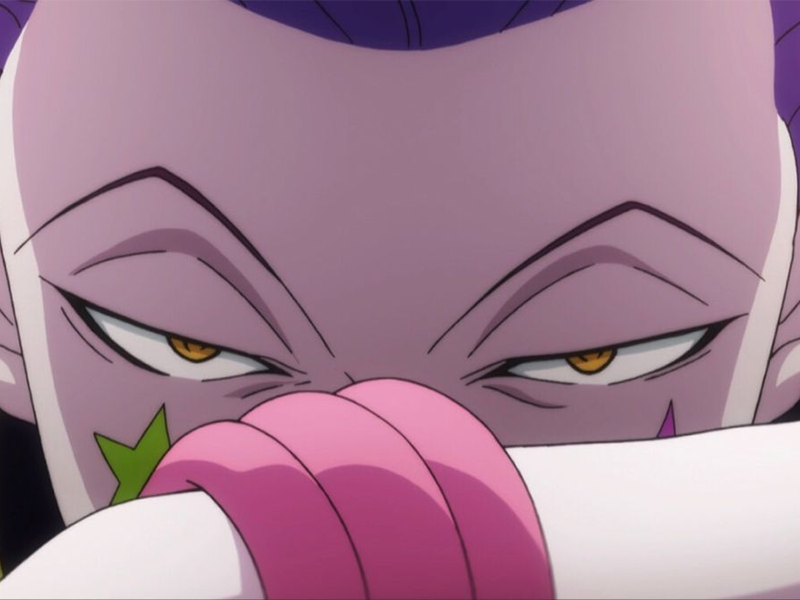 hisoka morow hunter x hunterxhunter anime manga cheveux-rouge yeux-jaunes clown magicien nen transformation assassin sociopathe