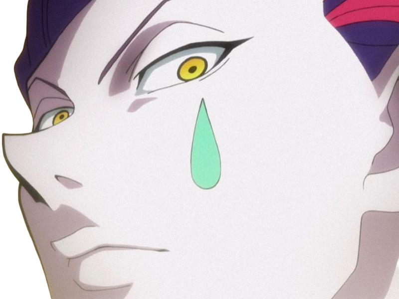 hisoka morow hunter x hunterxhunter anime manga cheveux-rouge yeux-jaunes clown magicien nen transformation assassin sociopathe