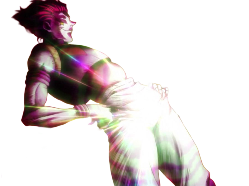 hisoka morow hunter x hunterxhunter anime manga cheveux-rouge yeux-jaunes clown magicien nen transformation assassin sociopathe