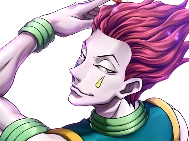 Sticker hisoka morow hunter x hunterxhunter anime manga cheveux rouge yeux jaunes clown magicien nen transformation assassin sociopathe par Dark-63
