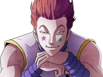 hisoka morow hunter x hunterxhunter anime manga cheveux-rouge yeux-jaunes clown magicien nen transformation assassin sociopathe