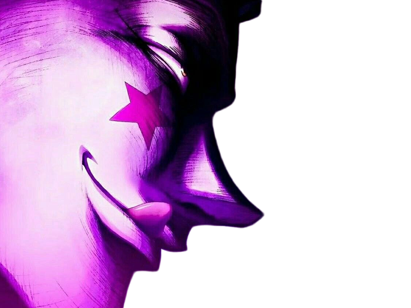 hisoka morow hunter x hunterxhunter anime manga cheveux-rouge yeux-jaunes clown magicien nen transformation assassin sociopathe
