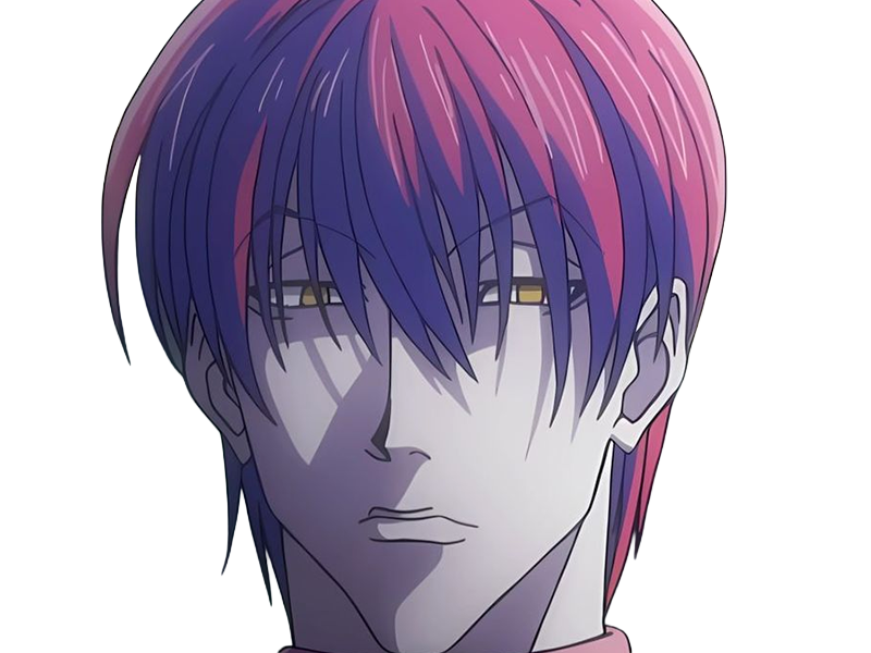 Sticker hisoka morow hunter x hunterxhunter anime manga cheveux rouge yeux jaunes clown magicien nen transformation assassin sociopathe par Dark-63