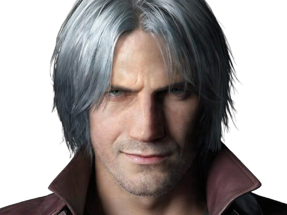 dante devil may cry 5 dmc dmc5 face sourire fier regard capcom droit devant knifos