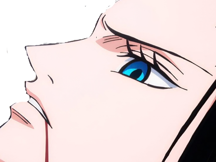 boa hancock one piece cheveux noir yeux bleu boucle oreille serpent bloop