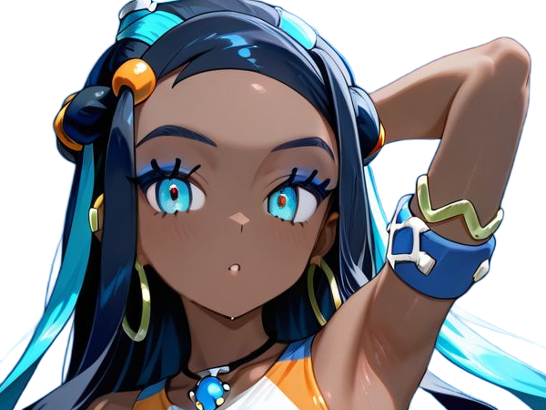 Sticker donna nessa pokemon pkm 8g championne dresseuse arene skifford galar eau waifu femme anime jeu par Dark-63