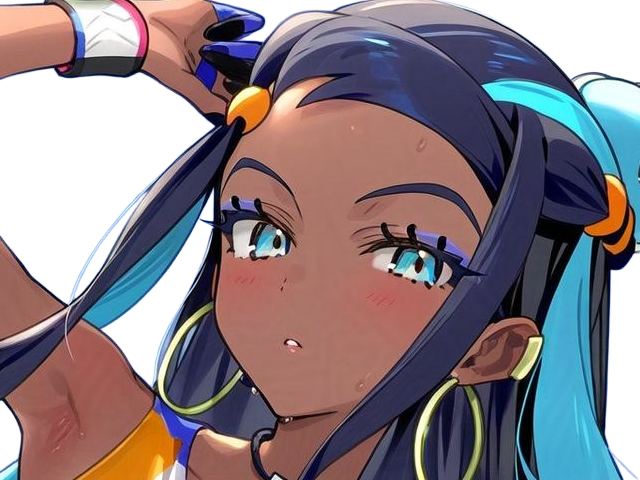 Sticker donna nessa pokemon pkm 8g championne dresseuse arene skifford galar eau waifu femme anime jeu par Dark-63