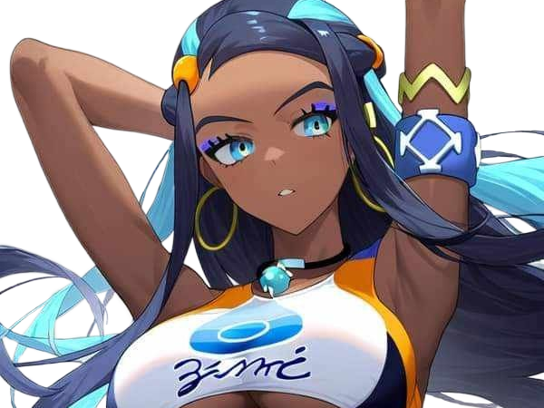 donna nessa pokemon pkm 8g championne dresseuse arene skifford galar eau waifu femme anime jeu