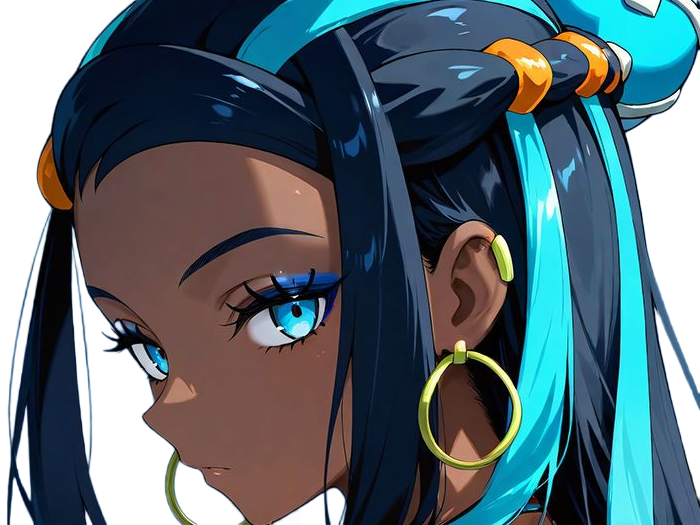 Sticker donna nessa pokemon pkm 8g championne dresseuse arene skifford galar eau waifu femme anime jeu par Dark-63