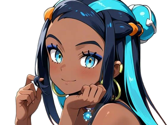 Sticker donna nessa pokemon pkm 8g championne dresseuse arene skifford galar eau waifu femme anime jeu par Dark-63