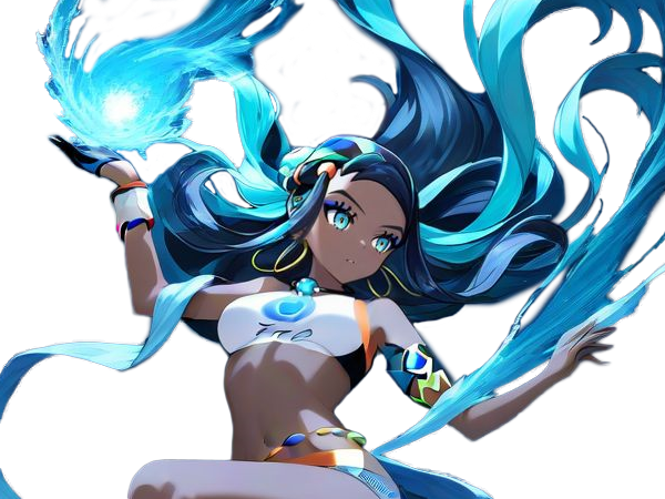 donna nessa pokemon pkm 8g championne dresseuse arene skifford galar eau waifu femme anime jeu