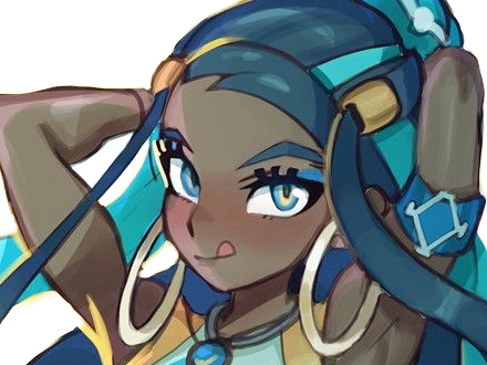 Sticker donna nessa pokemon pkm 8g championne dresseuse arene skifford galar eau waifu femme anime jeu par Dark-63
