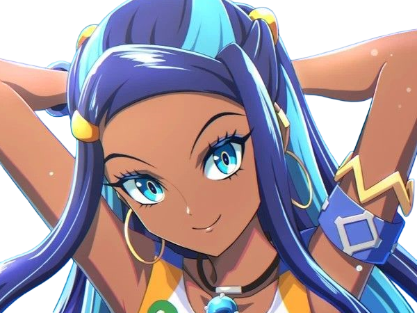Sticker donna nessa pokemon pkm 8g championne dresseuse arene skifford galar eau waifu femme anime jeu par Dark-63