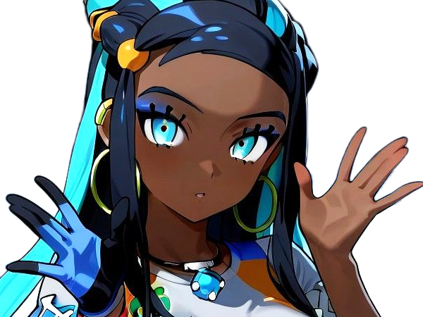 Sticker donna nessa pokemon pkm 8g championne dresseuse arene skifford galar eau waifu femme anime jeu par Dark-63