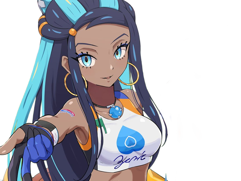 Sticker donna nessa pokemon pkm 8g championne dresseuse arene skifford galar eau waifu femme anime jeu par Dark-63