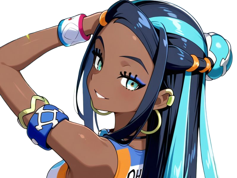 Sticker donna nessa pokemon pkm 8g championne dresseuse arene skifford galar eau waifu femme anime jeu par Dark-63