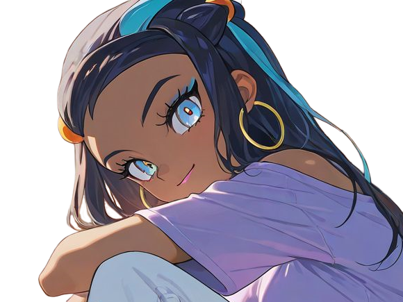 Sticker donna nessa pokemon pkm 8g championne dresseuse arene skifford galar eau waifu femme anime jeu par Dark-63