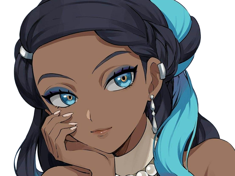Sticker donna nessa pokemon pkm 8g championne dresseuse arene skifford galar eau waifu femme anime jeu par Dark-63
