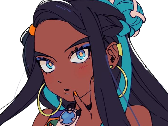 Sticker donna nessa pokemon pkm 8g championne dresseuse arene skifford galar eau waifu femme anime jeu par Dark-63