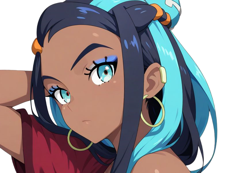 Sticker donna nessa pokemon pkm 8g championne dresseuse arene skifford galar eau waifu femme anime jeu par Dark-63