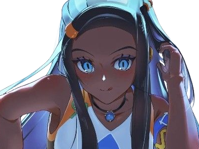 Sticker donna nessa pokemon pkm 8g championne dresseuse arene skifford galar eau waifu femme anime jeu par Dark-63