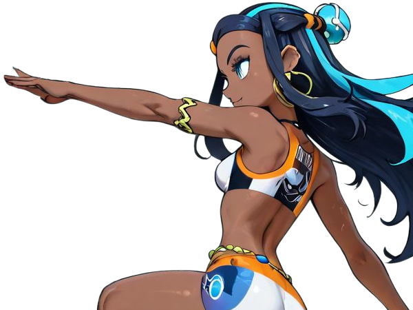 donna nessa pokemon pkm 8g championne dresseuse arene skifford galar eau waifu femme anime jeu