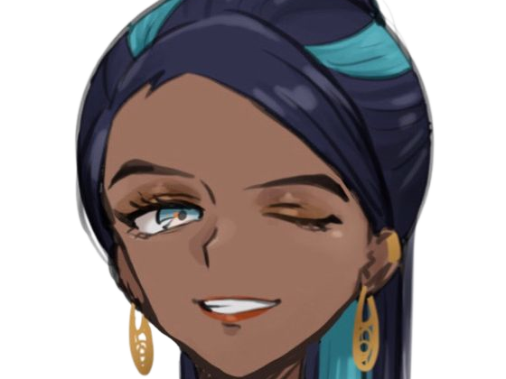 Sticker donna nessa pokemon pkm 8g championne dresseuse arene skifford galar eau waifu femme anime jeu par Dark-63