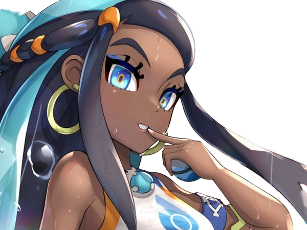 Sticker donna nessa pokemon pkm 8g championne dresseuse arene skifford galar eau waifu femme anime jeu par Dark-63