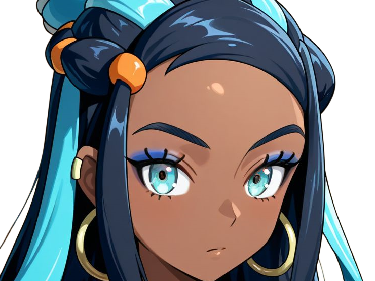 Sticker donna nessa pokemon pkm 8g championne dresseuse arene skifford galar eau waifu femme anime jeu par Dark-63