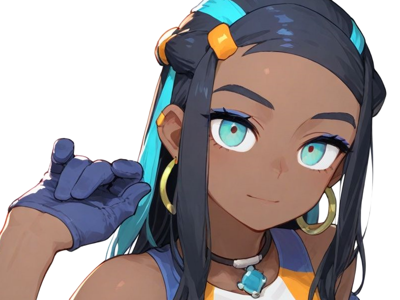 Sticker donna nessa pokemon pkm 8g championne dresseuse arene skifford galar eau waifu femme anime jeu par Dark-63