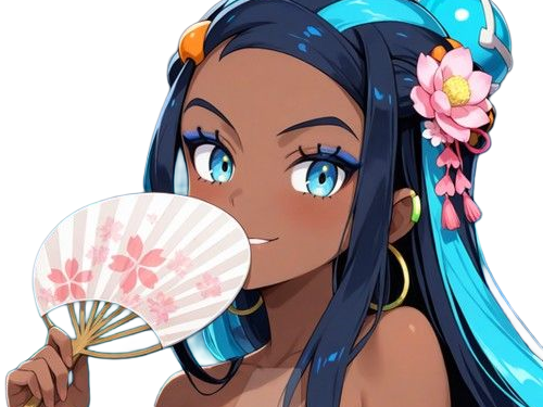 Sticker donna nessa pokemon pkm 8g championne dresseuse arene skifford galar eau waifu femme anime jeu par Dark-63